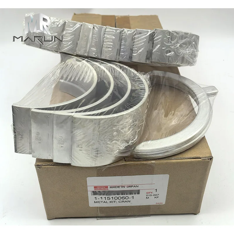 1-11510060-1 6SD1 6RB1 Original Main Bearing STD for Excavator EX400-5 Construction Machinery Engine Parts