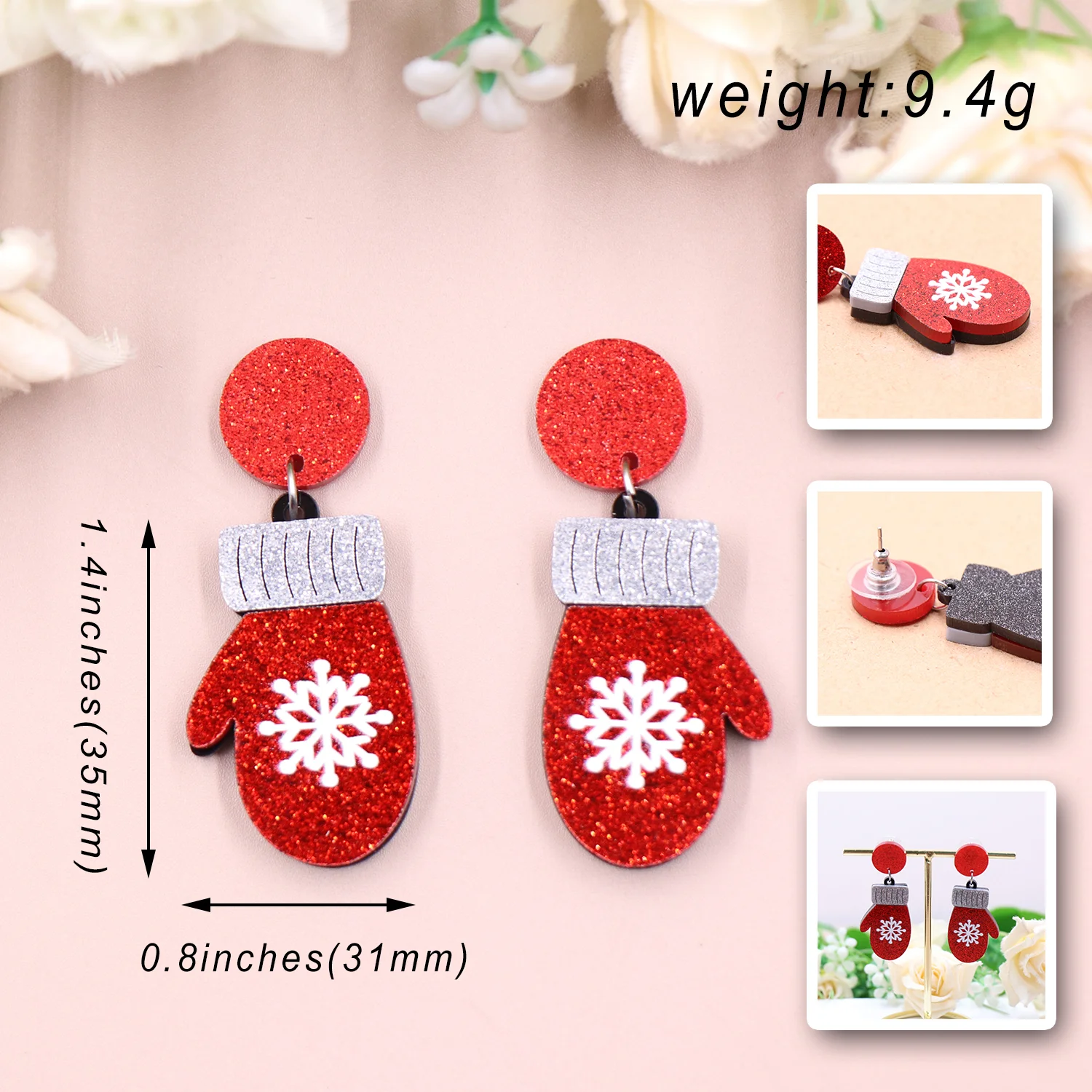 ERS741ER1578 Unisex CN Drop Christmas Cute Acrylic Earrings Top Fashion Jewelry for Wedding Gift Party Engagement Anniversary manufacture