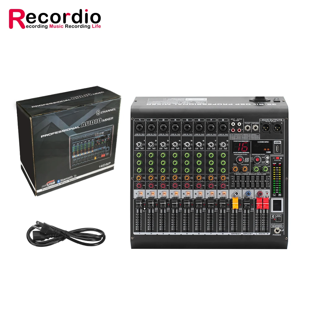 ✋ボルクスジャパン グラッシーレディオ(黒)　RX122s Coral　/中古 GAX-MC8 8 Channel Mixing Console with USB/MP3 Jack and 2-Stage EQ