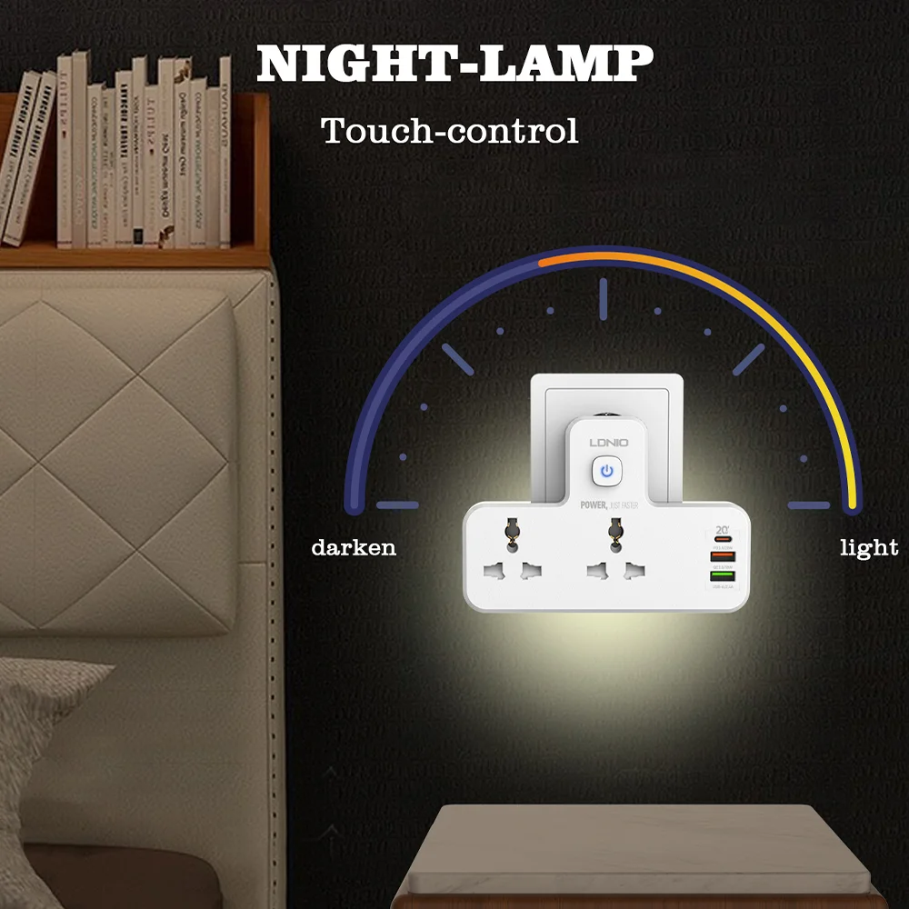 Ldnio Sc2311 Plug Extension Multi Plug Extension Sockets With Usb Wall