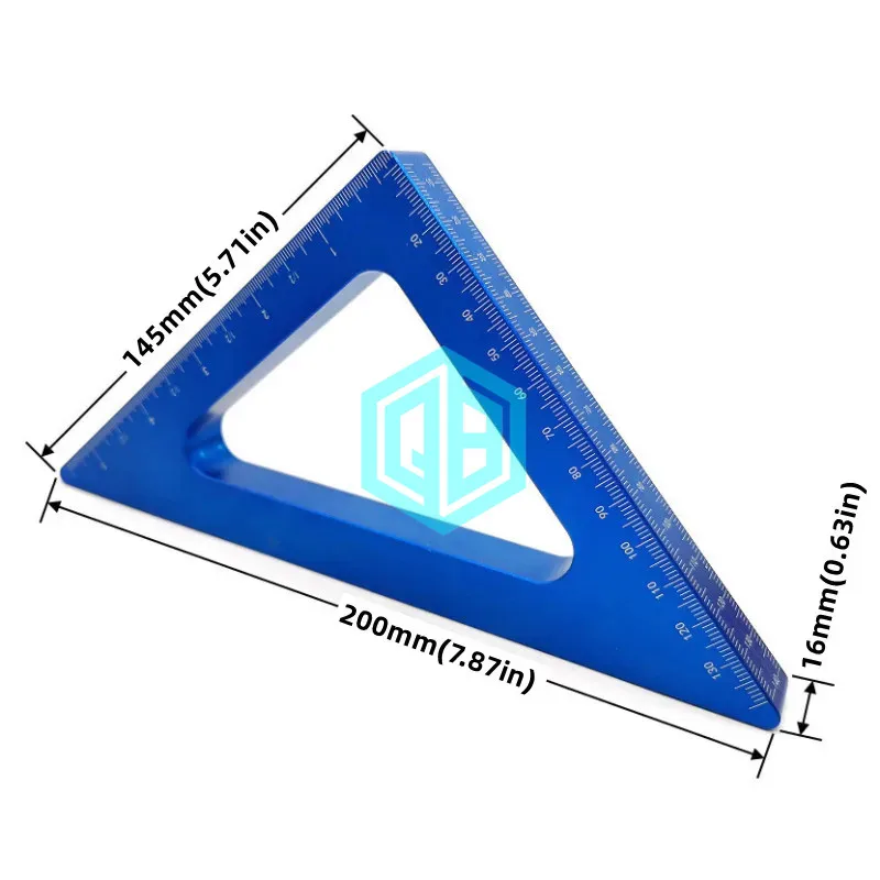 45 Degree Aluminum Angle Ruler - DIY Woodworking Tools