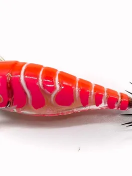 Cheery 7.5cm Glow Horizontal Shrimp Squid Lure ABS Sea Fishing Bait with Hooks for Saltwater Fish – Hard Lure – view 4