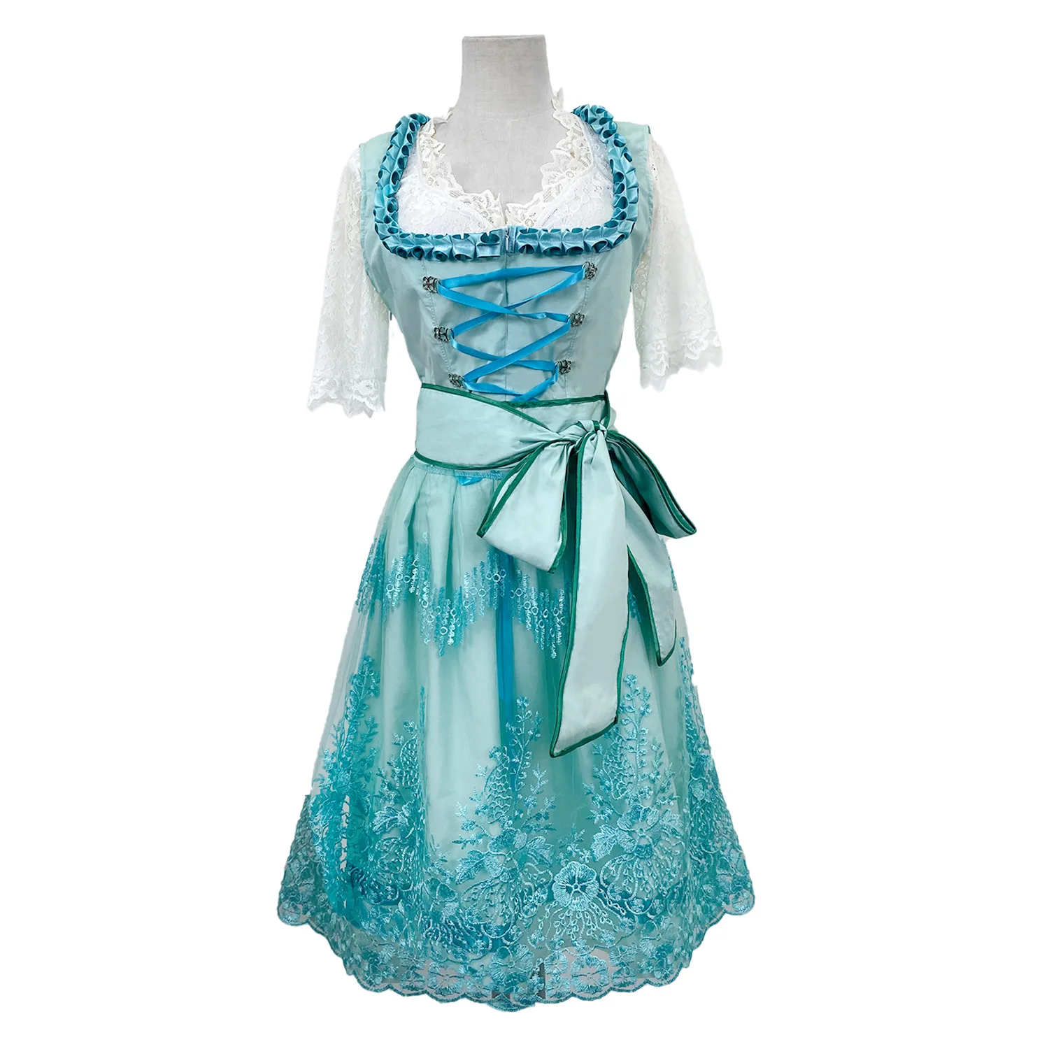 Ecowalson Women's Plus Size German Dirndl Dress Costumes for Traditional  Bavarian Oktoberfest Carnival Halloween
