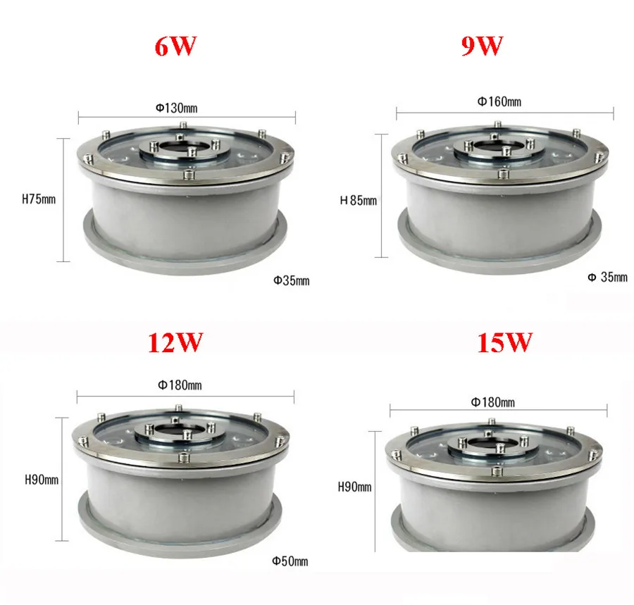 Best Price 12*3W 24V Stainless Steel LED Underwater Lamp for FouZILBains