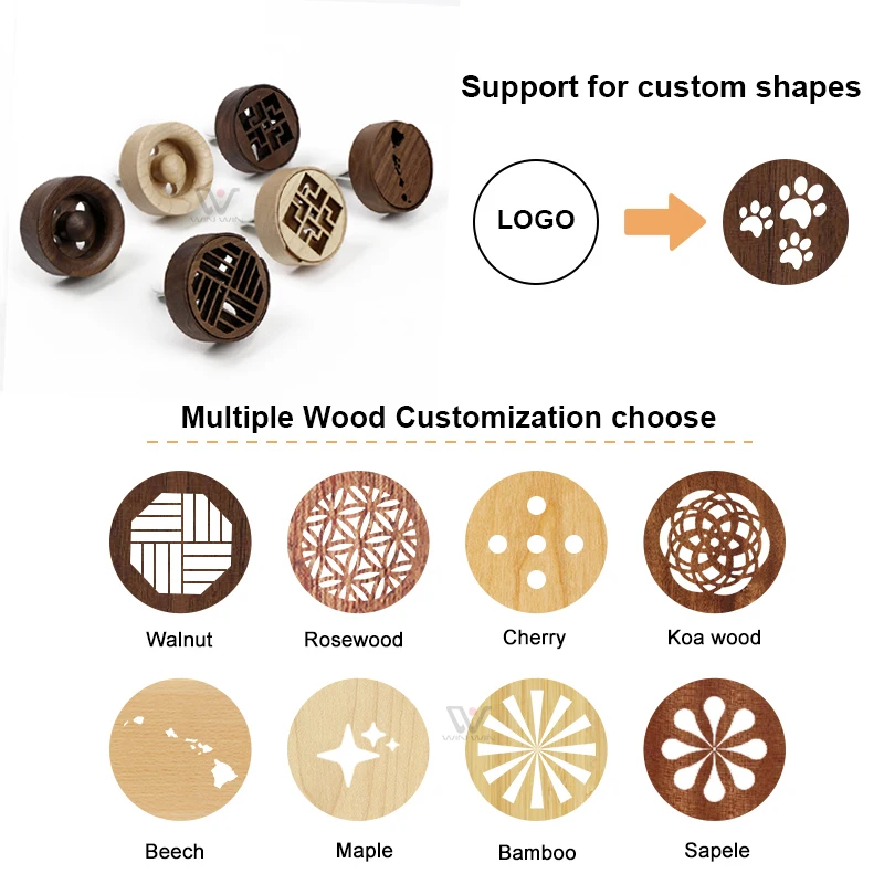 Air Refreshner Black Square Car Smell Wood Auto Soild Gel Freshener ...