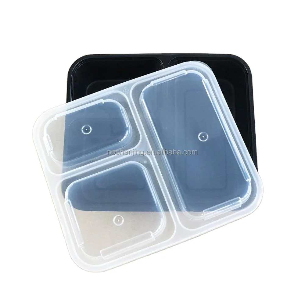 China 9″ x 9″ 3-Compartment Disposable Takeaway Food Containers Wholesale  Clamshell Lunch Box With Lids Manufacture and Factory