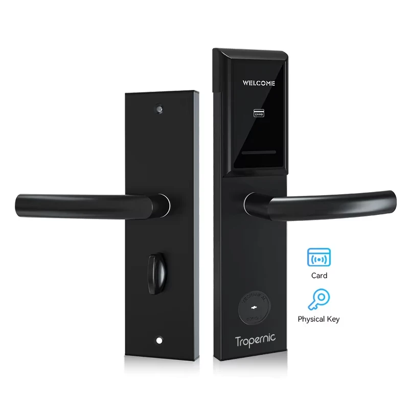 Simple Steel Door Handle Mortise Digital Free Shipping Outdoor Smart Card Rfid Hotel Lock