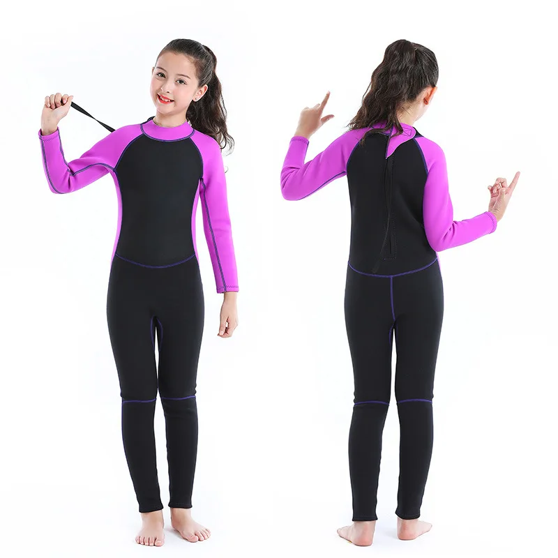 Детский слитный купальник с длинными рукавами