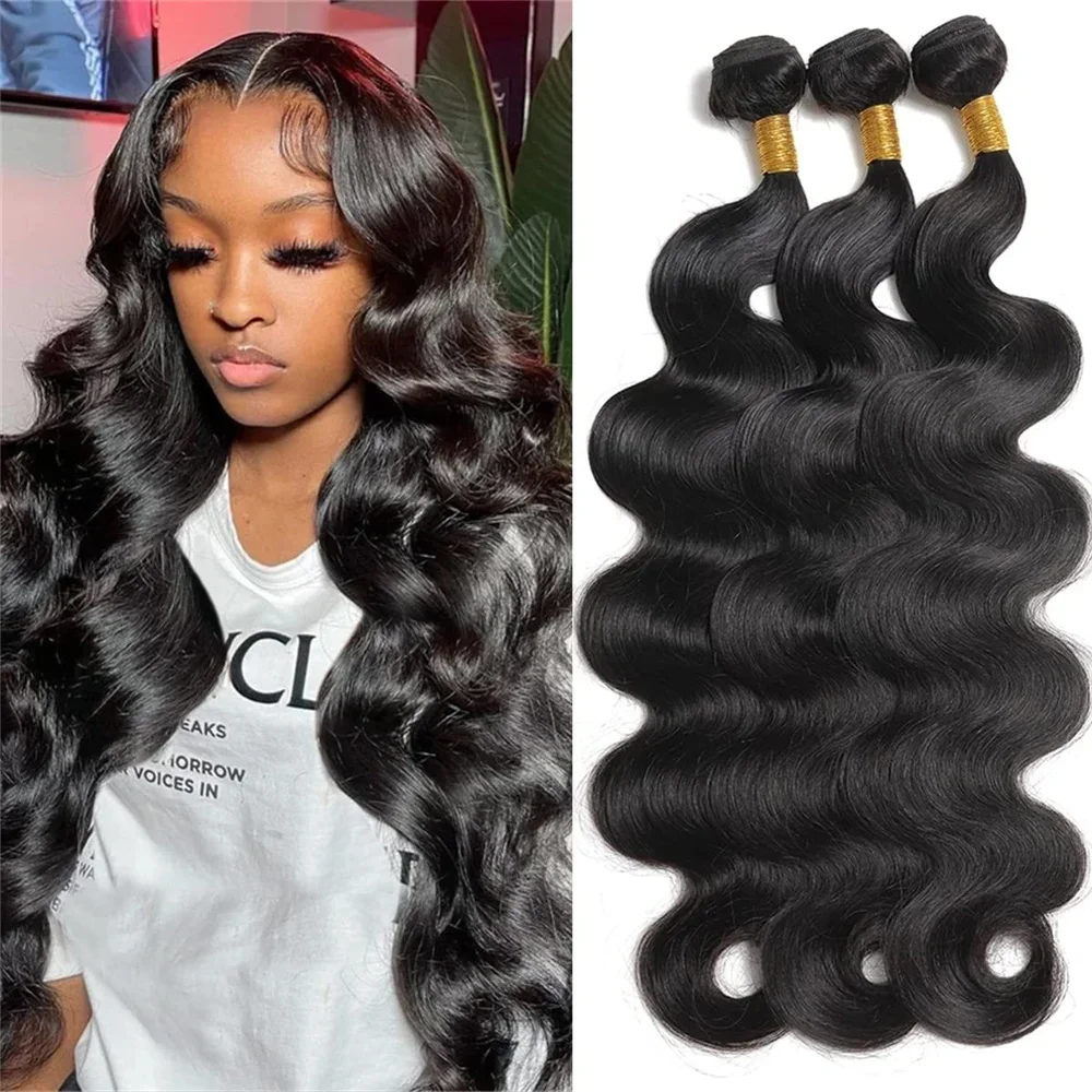 Lockere, gewellte Remy-Menschenhaarbündel, unverarbeitete Virgin Water Wave-Extensions, Angebot_voghion.com