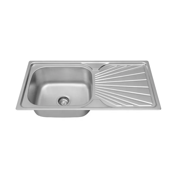 Popular Stainless Steel Kitchen Sink Cheap Basin 90*50 Brush Kitchen Sink Garden Sink Stainless Steel with Wash Board