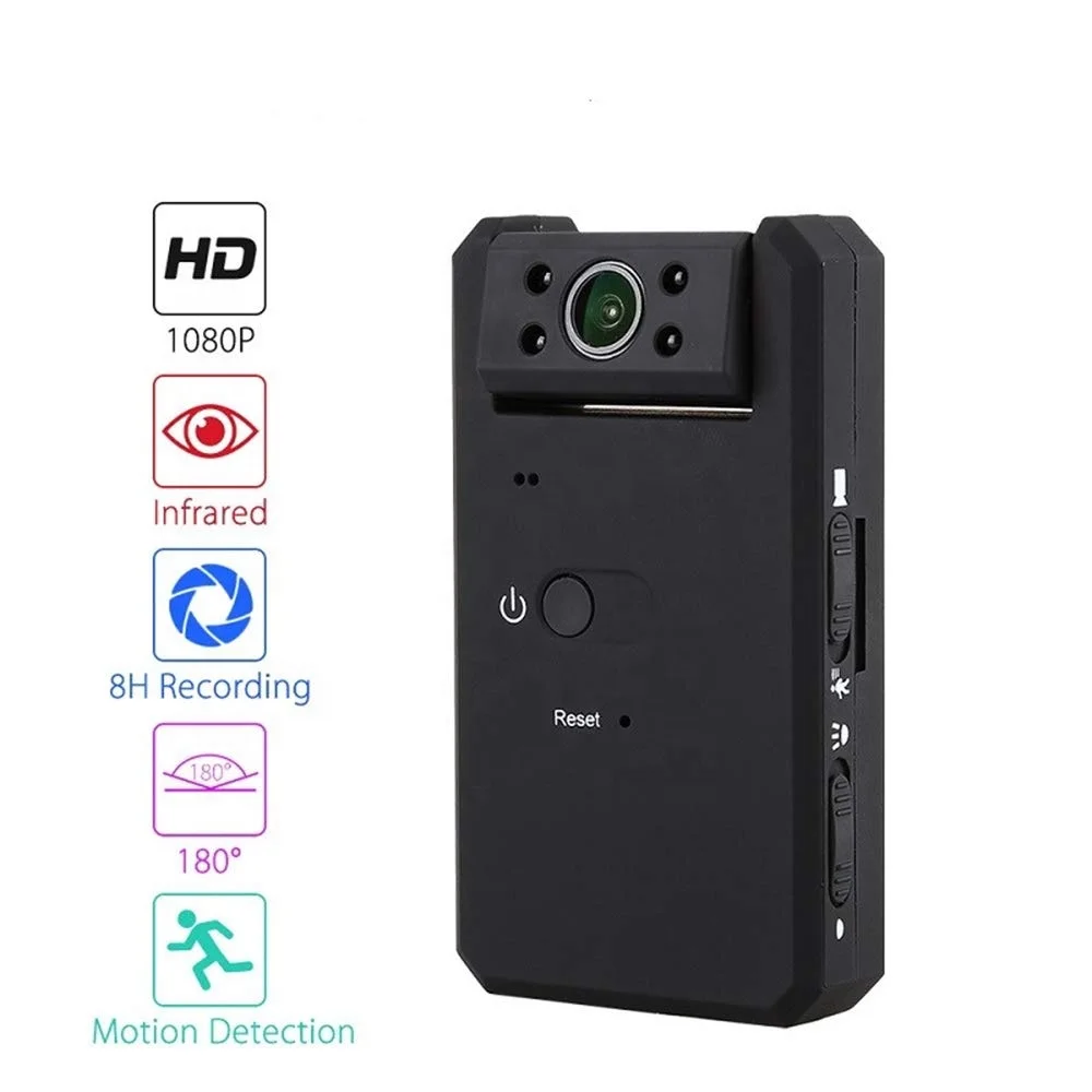 Mini Body Camera MD90S – Full HD 1080P Con Visione Notturna A Infrarossi E Rotazione 180°, DVR Portatile