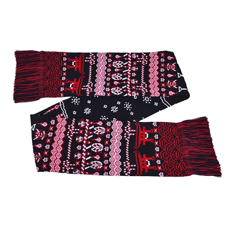 2022 оптовая продажа жаккардовые вязаные модные шарфы на заказ шарф с 3D