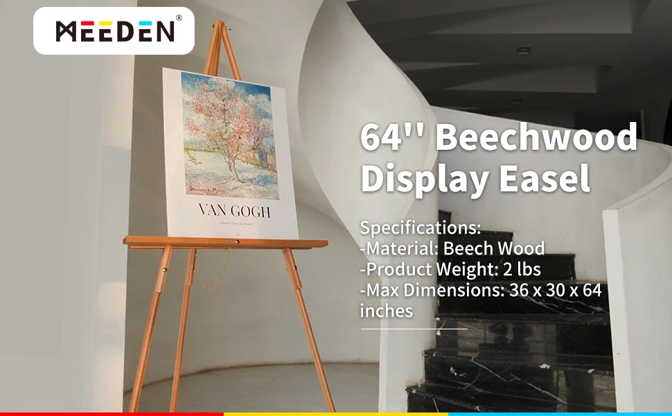 MEEDEN Display Easel Stand - Adjustable Beech Wood Tripod