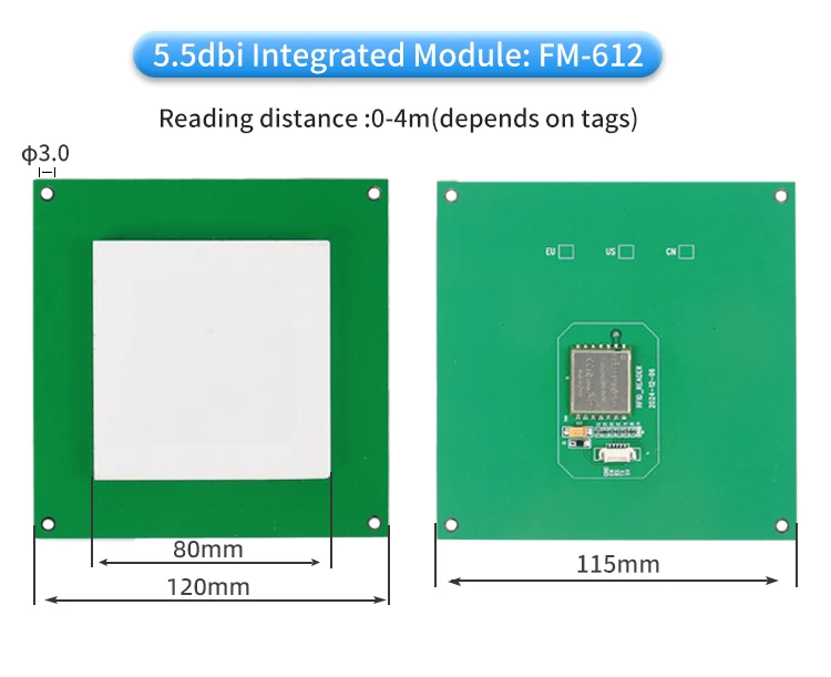 R200 UHF RFID Reader Module, 860-960MHz, TTL UART, Reads 200 Tags @ >50 ...