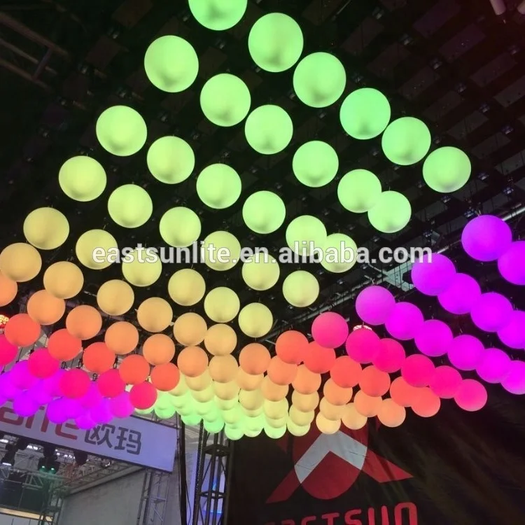 Hight Quality DMX Winch and Globe LanternLED Stage Lights Kinetic Lift Machine RGB Color Ball Sphere