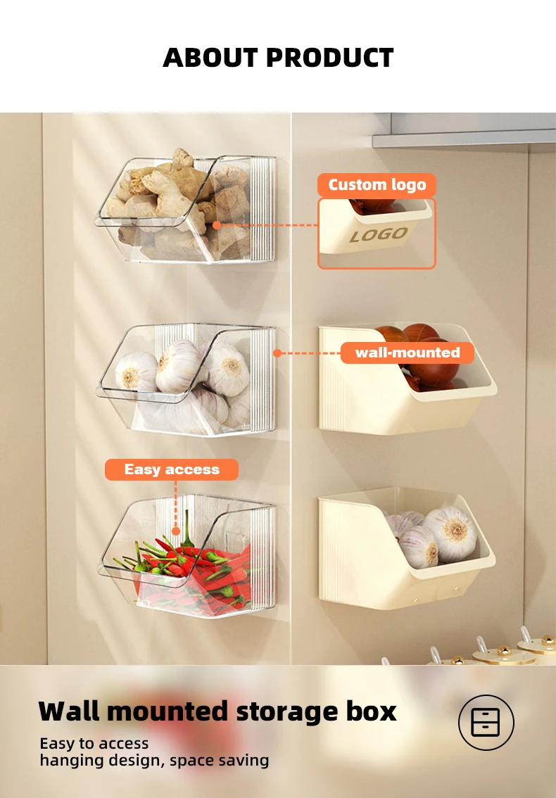 Wannuo Kitchen Wall Storage Organizers Perforation-free Detachable Wall Shelves With Punch-free Adhesive Wall Hook factory