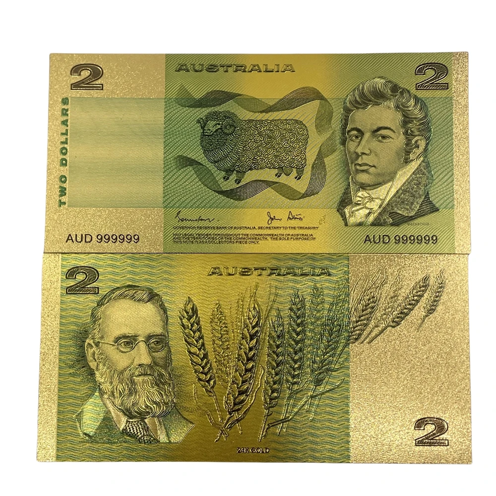 非货币收藏澳大利亚澳元1 2 5 10 20 50 100塑料金箔电镀钞票| Alibaba.com