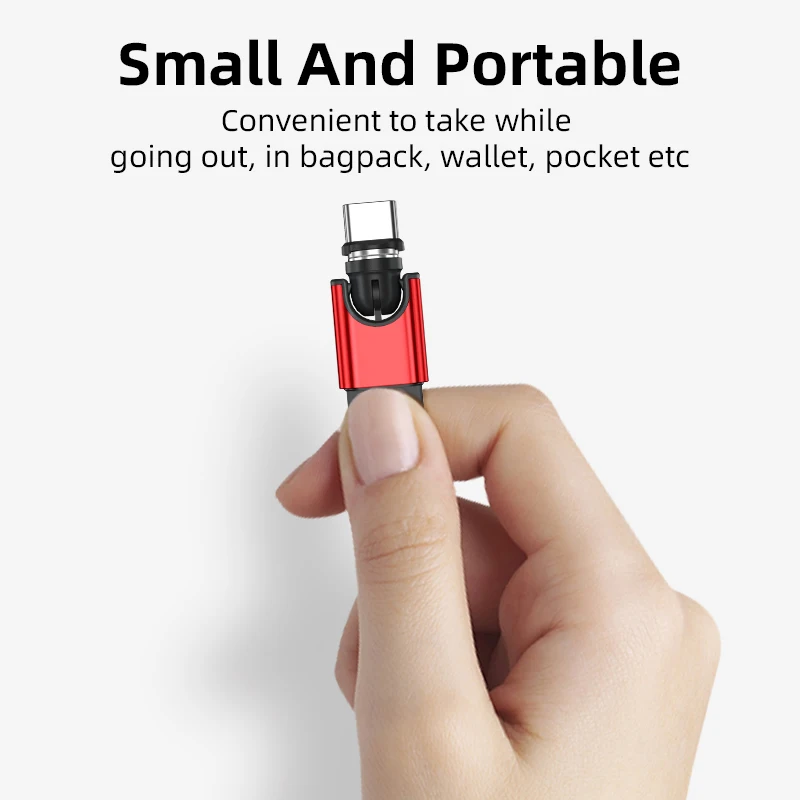 Оптовая продажа, удобный 3 в 1 Мини Магнитный зарядный кабель 540, аксессуары для телефона, быстрая зарядка типа c, Мини Магнитный usb кабель