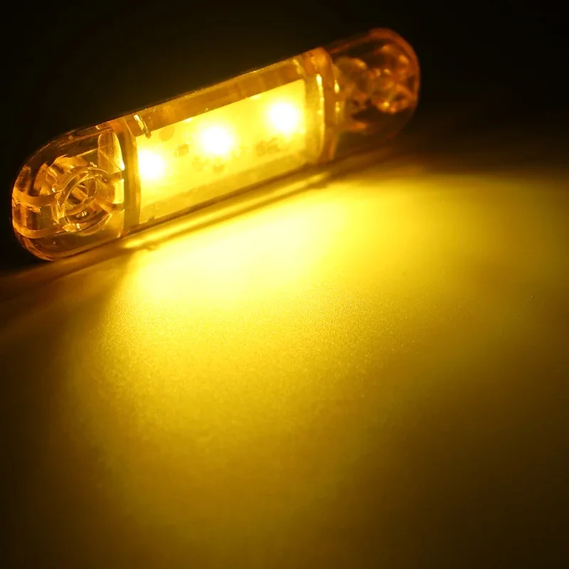 10 Pz Luci Di Posizione Led Arancioni Per Rimorchi E Furgoni 24V 10 Pz Luci Di Posizione Led Arancioni Per Rimorchi E Furgoni 24V