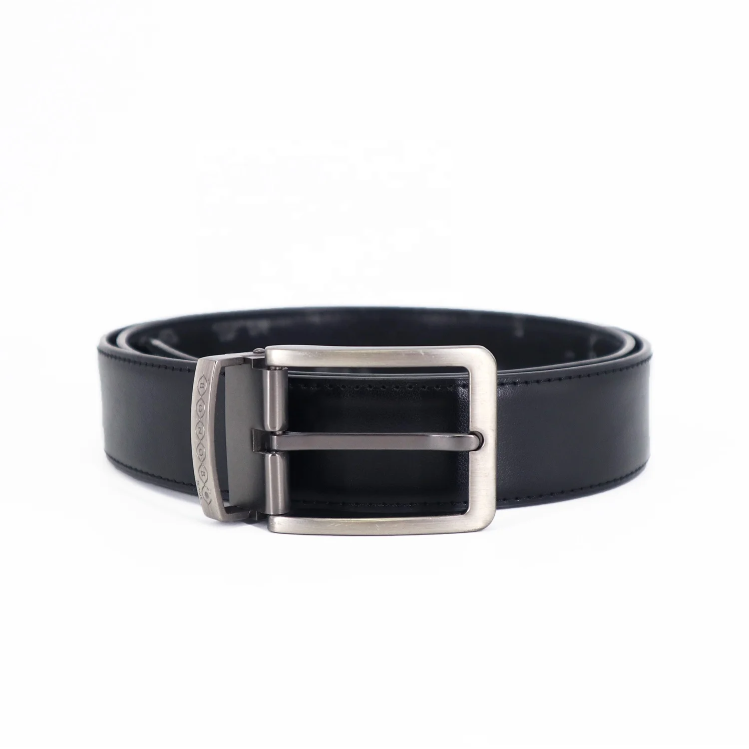 Custom Design Durable Practical Synthetic Belt Universal Business Men Belt Double Side Stitched PU Leather Waist Belt Luxury