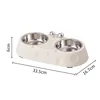 Bowknot double bowl, White