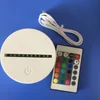 Base blanca + interruptor táctil + control remoto + caja de batería