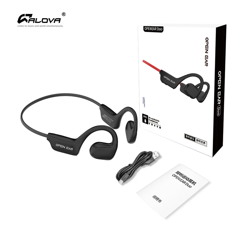 ALOVA in Stock Open Ear Headset Type-C Charging Bluetooth Headphones Ipx5 Running Sport aperçu 6