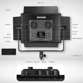 NEEWER PL60C RGB LED Panel Video Light APP/2.4G/DMX Control 2500K-10000K RGBCW Pro Photography Studio Lighting detail image