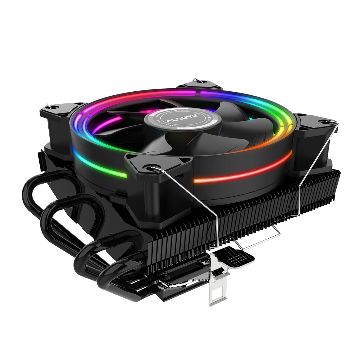 ALSEYE Cpu Cooler and case Fan 120mm with Rgb 4 Heat Pipes