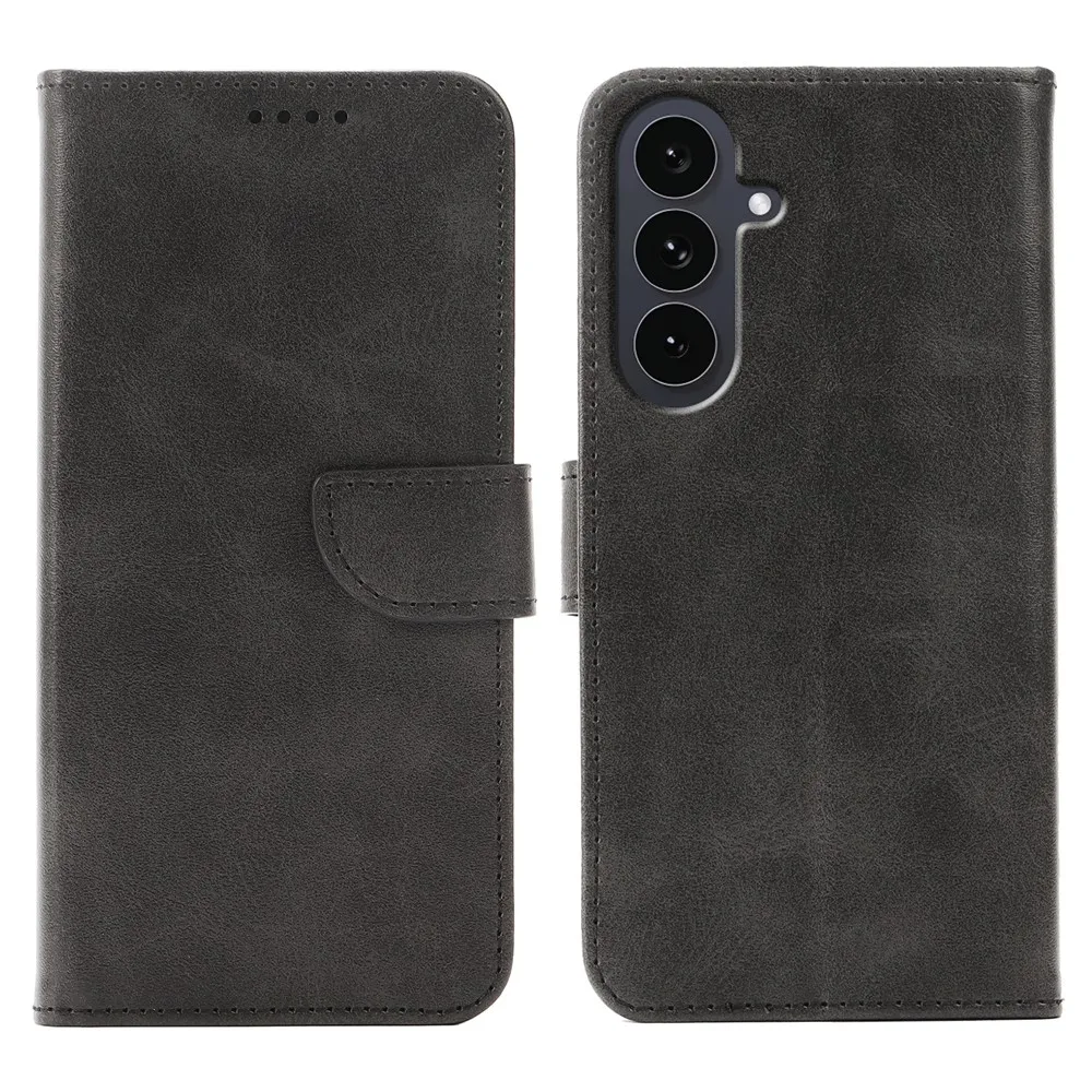 Calf Texture Leather Wallet Case for Samsung Galaxy A17 5G Magnetic Flip Cover with Stand & Card Pockets