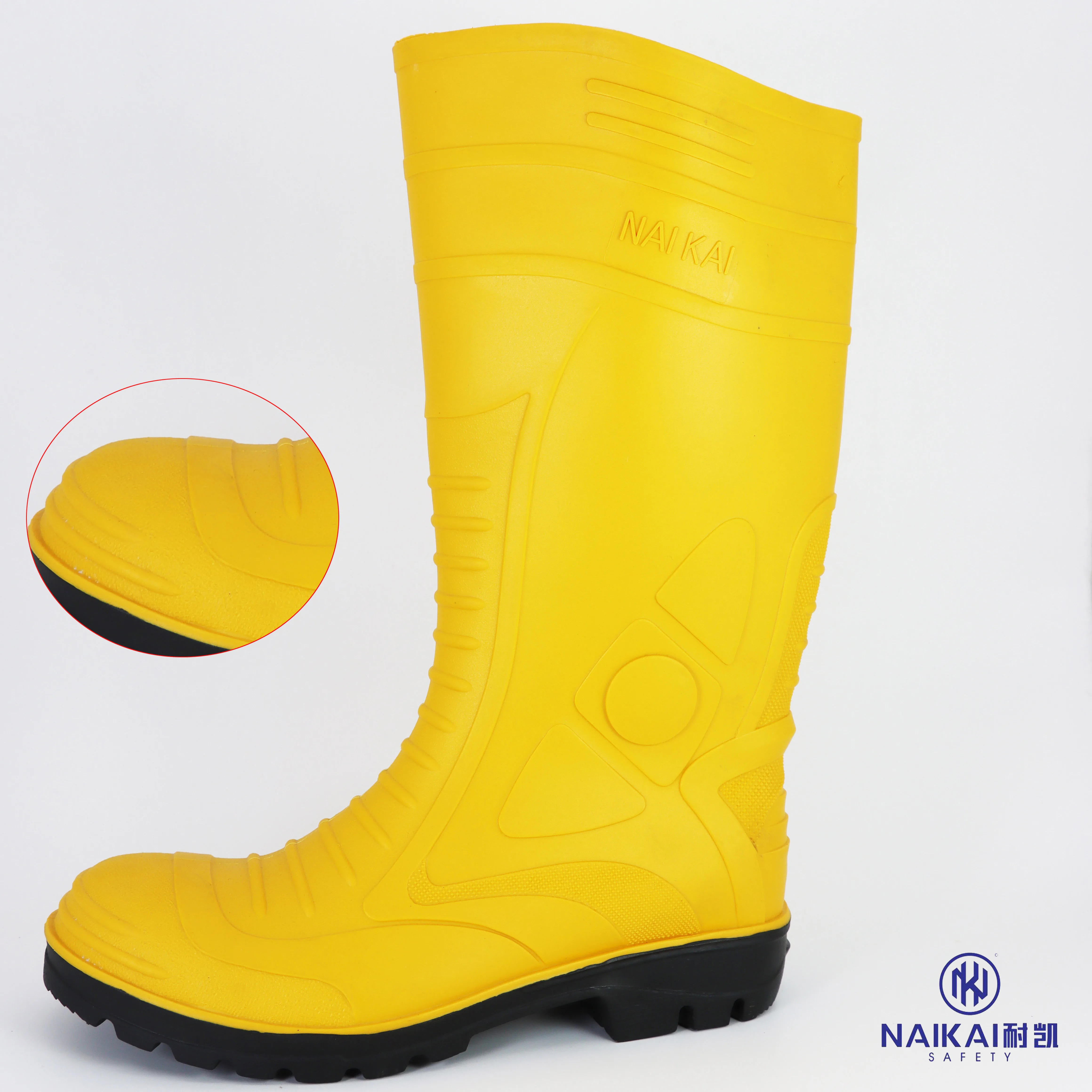 Steel Toe Rain Boots PVC Rubber Boots Waterproof Garden Fishing
