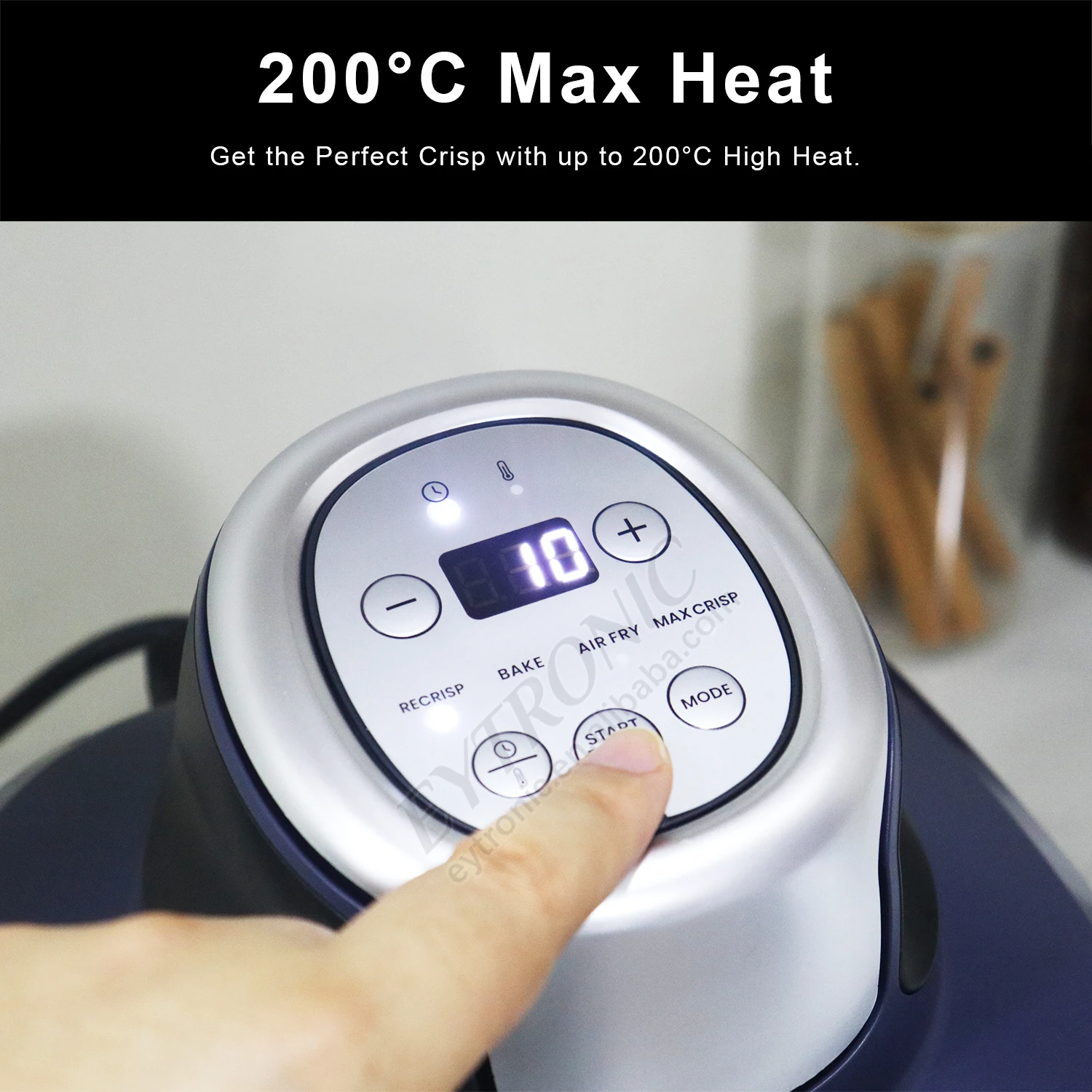 4.2L Newest Multi-Function Oil Free Air Fryer Kitchen Appliance with Rapid Smart Electric Digital Glass Air Fryer