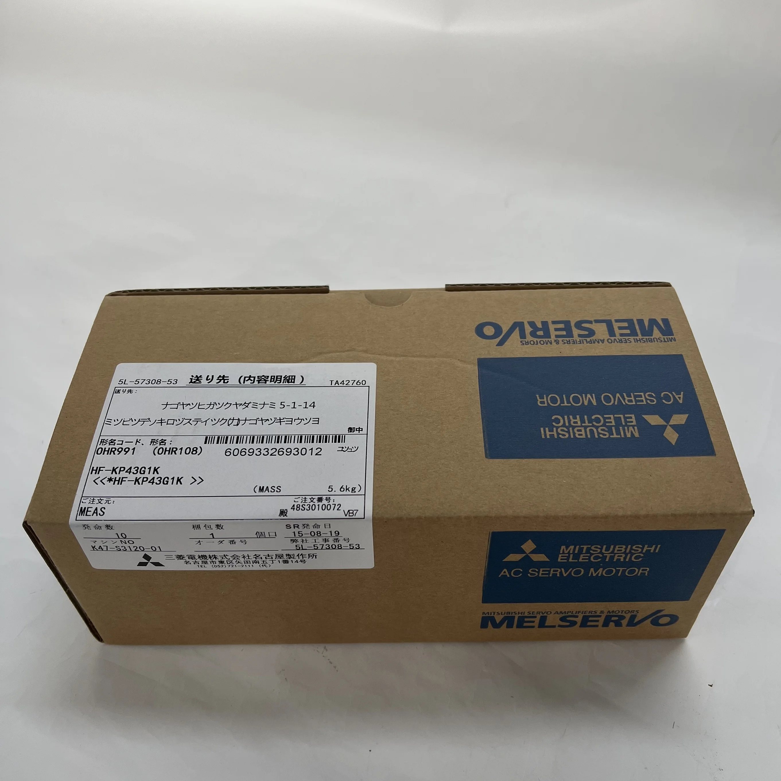 Mitsubishi AC Servo Motor HF-KP43G1K Mitsubishi AC Servo Motor HF-KP43G1K