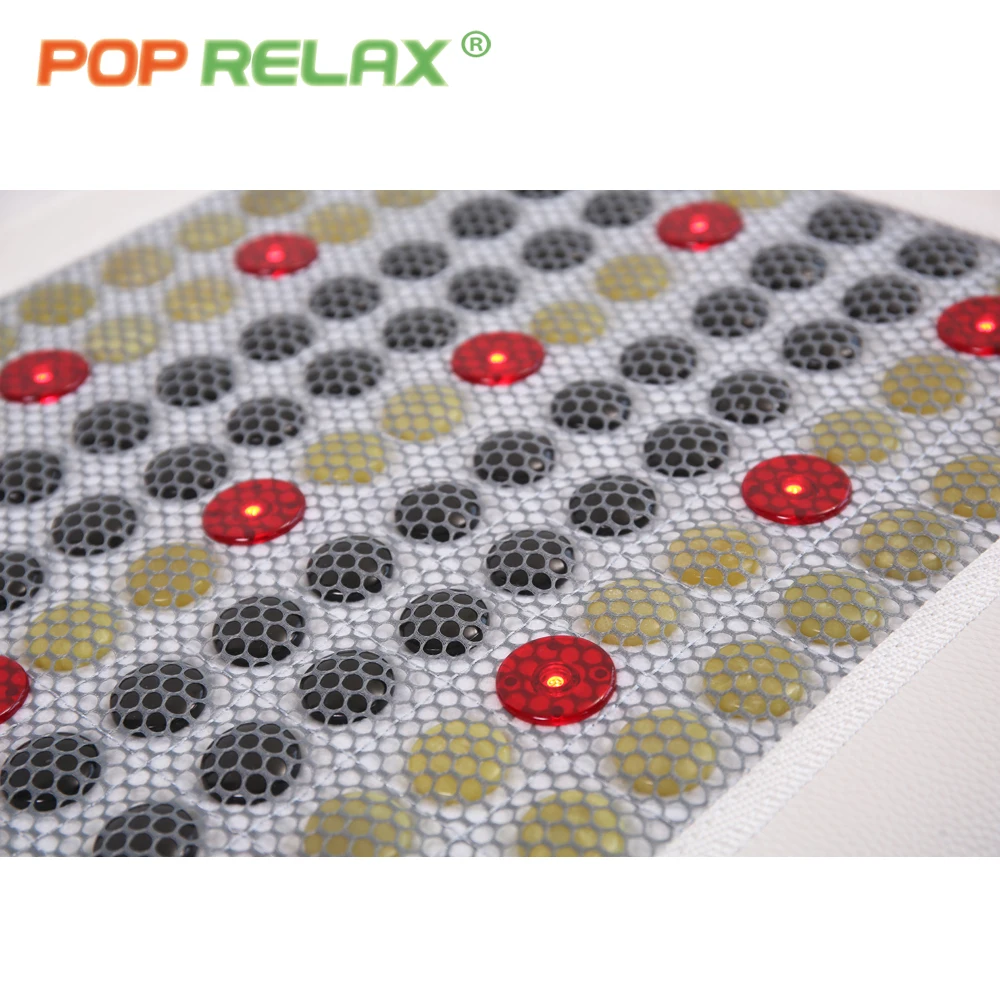 POP RELAX Photon Jade Tourmaline Mattress Price Led Light Mat PEMF VLF FIR Thermal Massage MAT Infrared Heating Pads