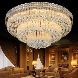 Good Quality Crystal Chandelier Round Living Room Led Indoor Lights Fancy Lights for Home K9 Modern Crystal Ceiling Chandeliers