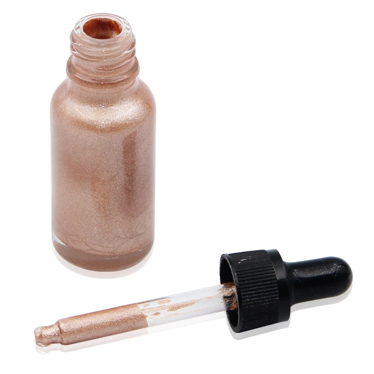 Лидер продаж, флакон с капельницей, индивидуальный Хайлайтер для тела, простой в использовании, жидкий, Осветляющий, мерцающий Хайлайтер для лица