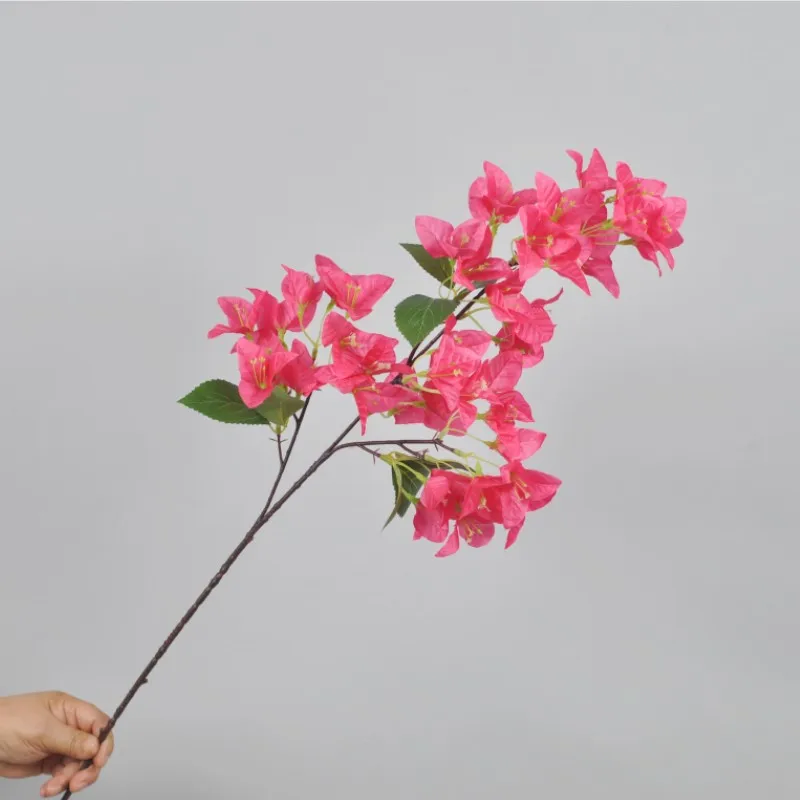 Wholesale Fushia Artificial Bougainvillea Silk Flowers Climbing Rose Red Bougainvillea for Wedding Garden Decoration