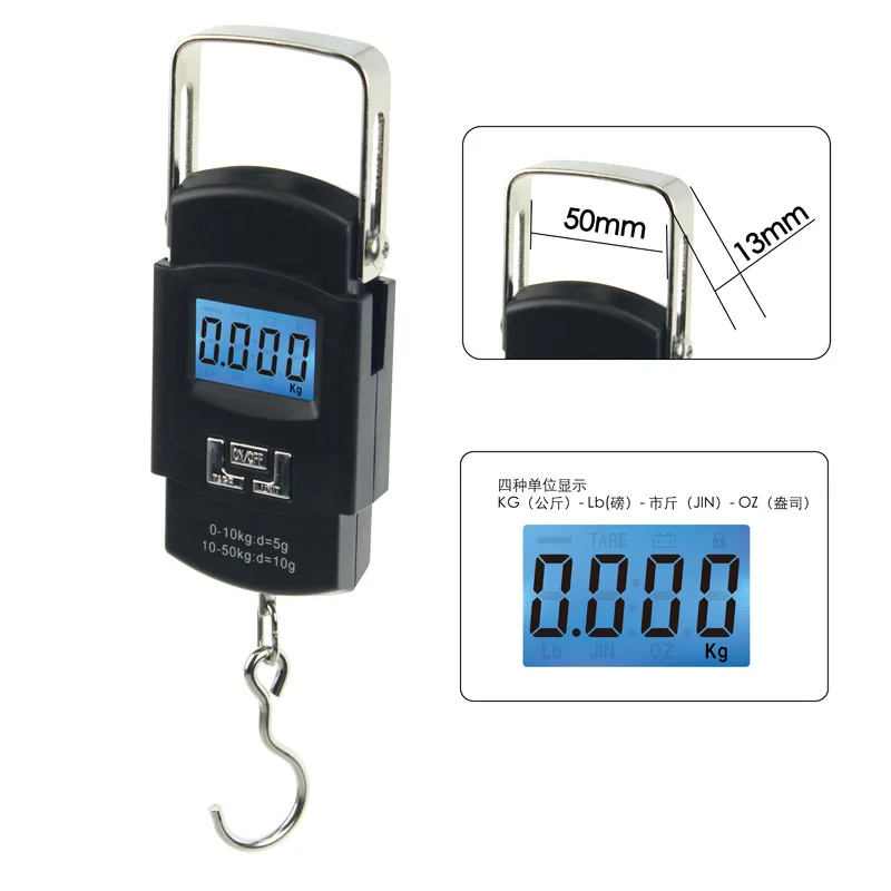 50kg/10g Portable handheld smile scale luggage Hanging Digital Luggage Scale