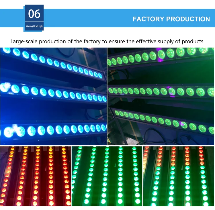 4X LED RGB 24*4W Bühnenlicht Wall Washer Licht Bar DMX Lichtleiste