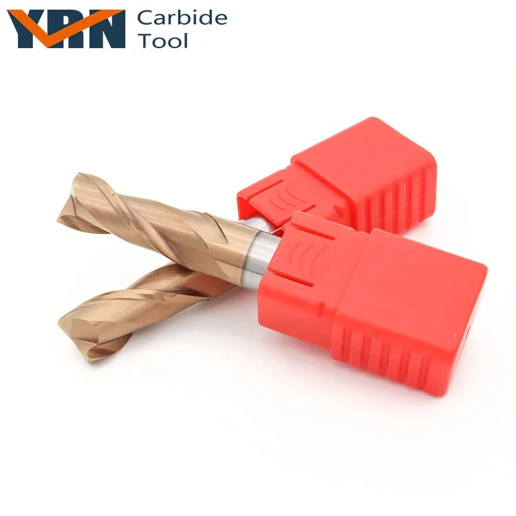 
Брелок, вольфрамная сталь покрытие конец фрезы от производителя 2 флейты карбида Концевая фреза HRC55 