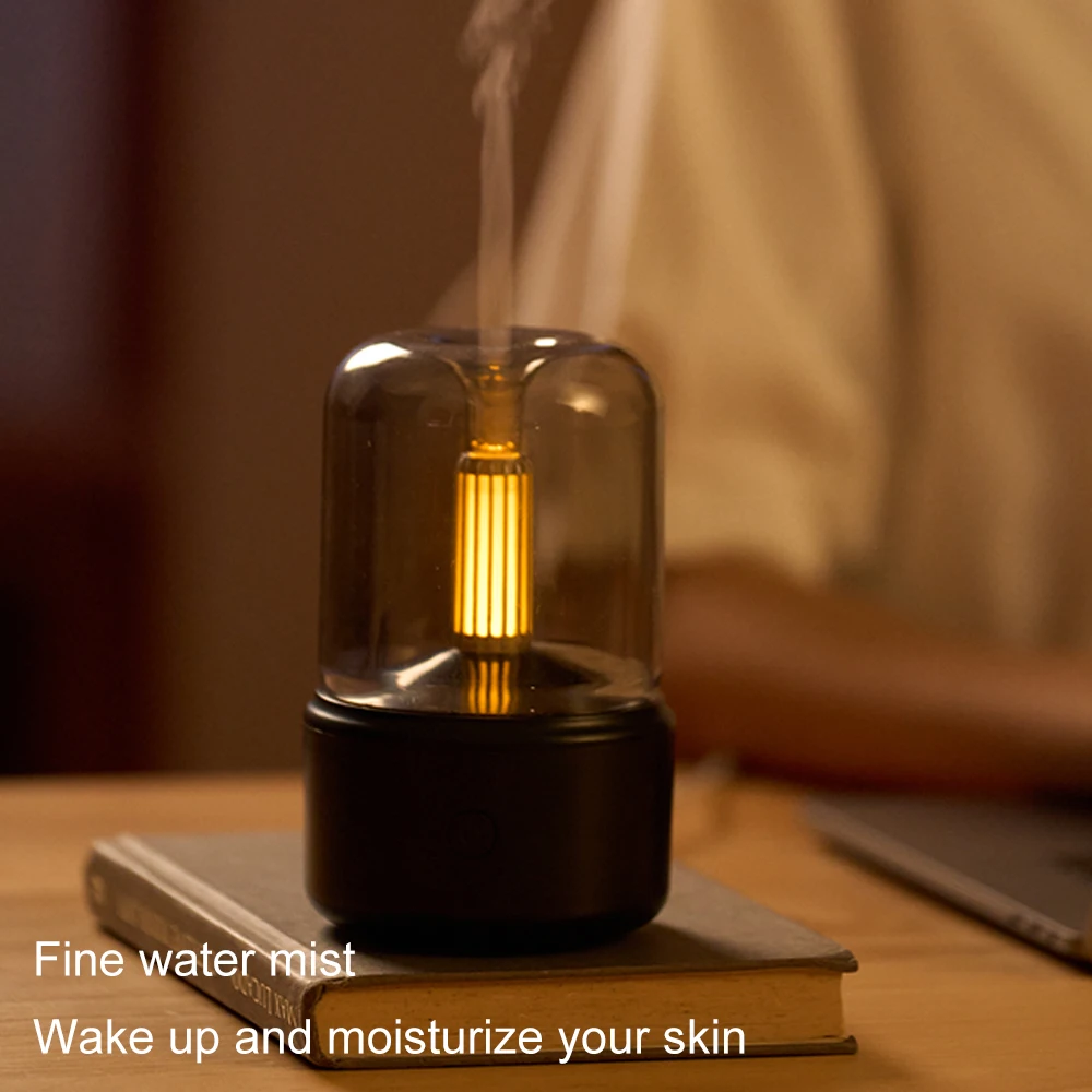 Electric Aroma Essenti Oil Diffuser Machine Lamp Custom  Hotel Aroma Diffuser Bathroom Candlelight Shape Design DQ702