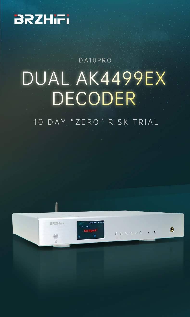 BRZHIFI DA10PRO HIEND Dual Core AK4499EX Fully Balanced Decoder HIFI home audio System supplier