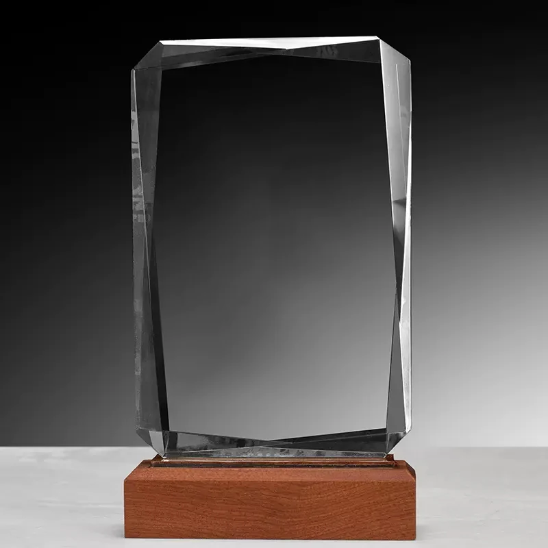 Wholesale Walnut Black Glass Wood Plaques For Competition Prizing