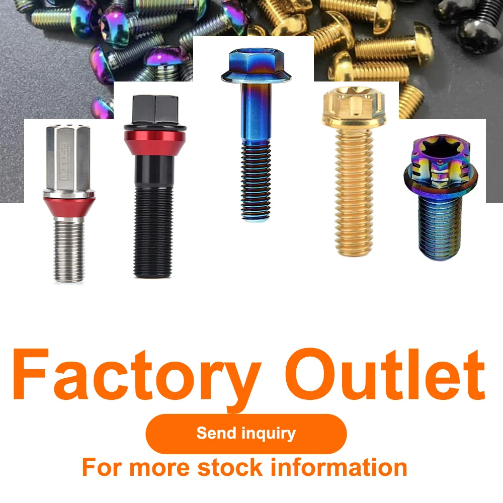 Stem Surron Rear Axle Bolt Titanium in M12X1.25 Pcx 160 Countersunk Torx Chain Ring Risk Outer Hexagon Dished Head Bolt Titanium
