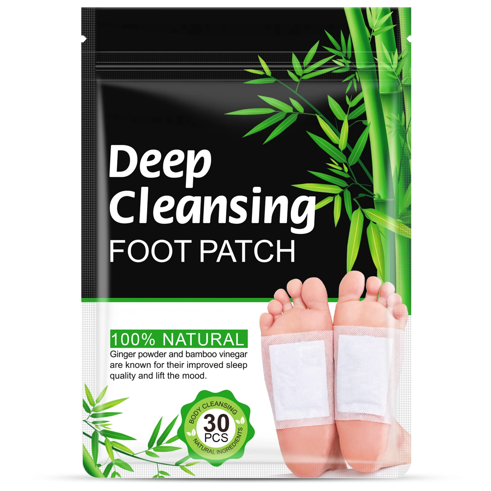 Aliver 30pcs Warmer Relax Body Deep Cleansing Foot Patch Natural Herbal ...