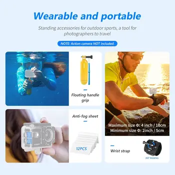 NEEWER 50 in 1 Action Camera Accessory Kit Compatible with GoPro Hero 12 11 10 9 OSMO 4 3 2 Insta360 X3 X2 GO 3 SJCAM detail image