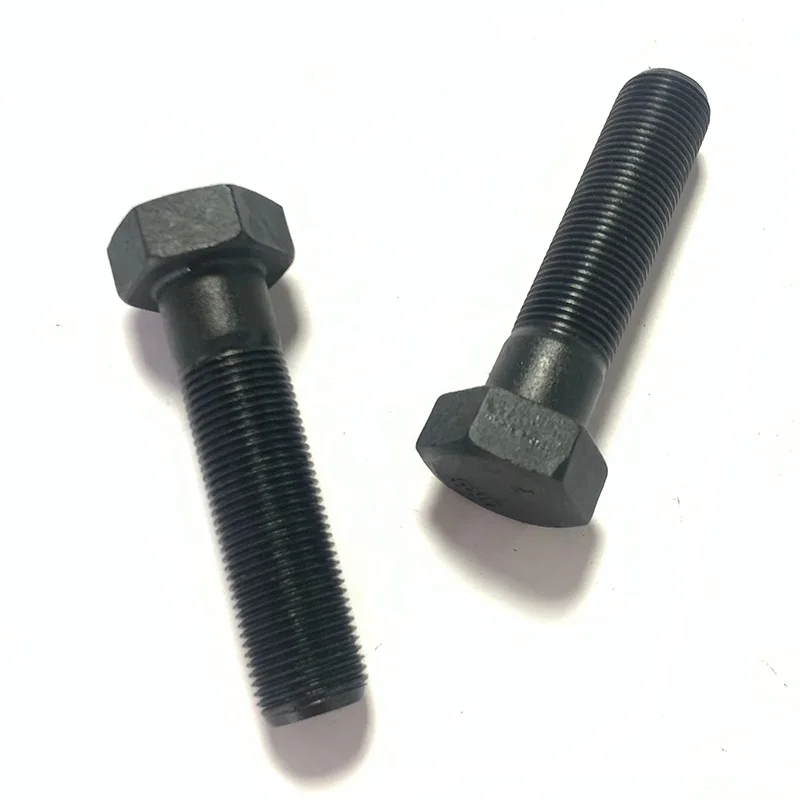 Sainmhínithe Stíl 10.9 Dubh Oxide ASTM A325 Bultán Láidre Fada Hex Struchtúrta Dubh Hex Bolt