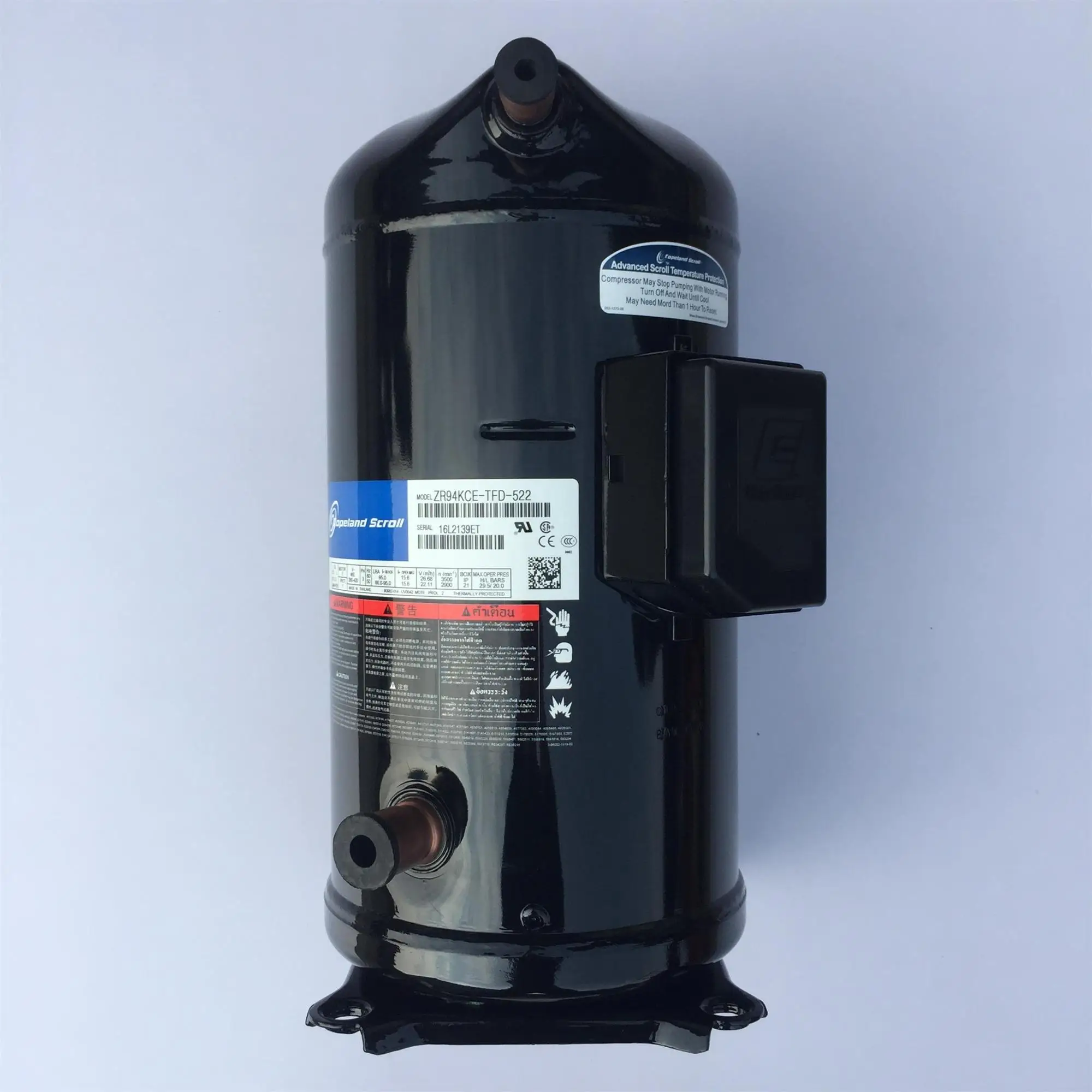 ZX21KCE-TFD-524 Emerson Copeland Scroll Compressor - 3.0 HP R407C