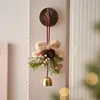 Colgante de campana con lazo de felpa verde