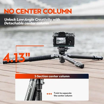 Professional Camera Carbon Fiber Tripod Stand 360 Panorama Digital Video Camera Tripod Professional Tripod detail image